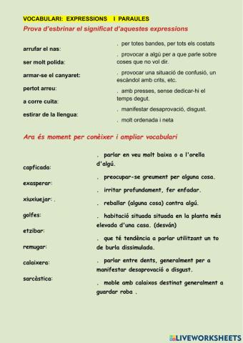 Vocabulari