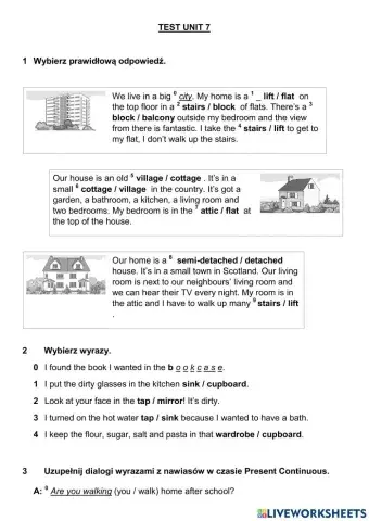 English Class A2 Unit 7