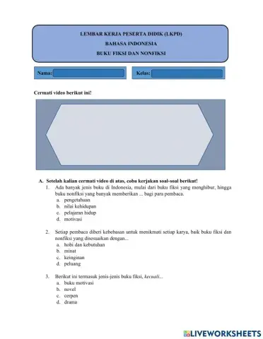 Buku fiksi dan nonfiksi