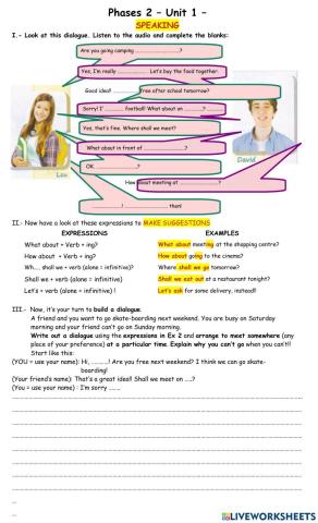 Phases 2 - Unit 1 - p 12 - Speaking
