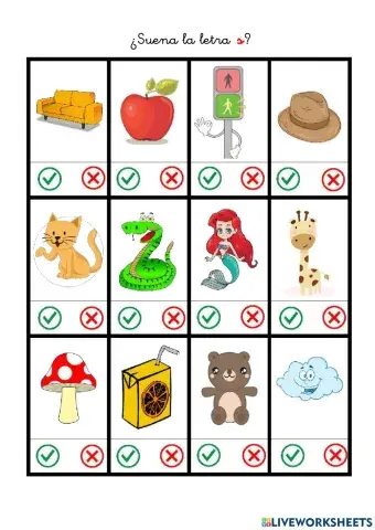 Suena la S en las siguientes palabras