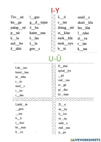 I-y, u-ū