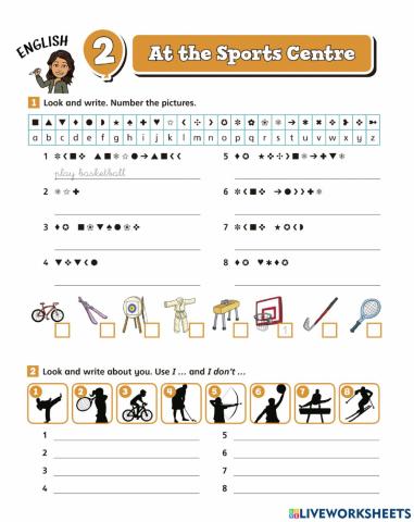 At the sports centre