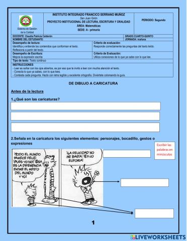 Comprensión lectora de matemáticas