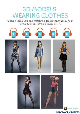 Matching 3D model clothes