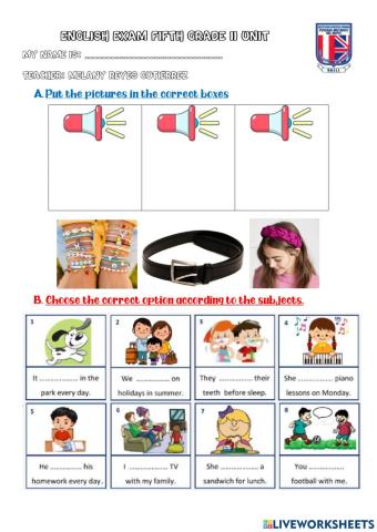 Fifth Grade Exam II Unit