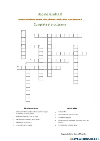 Verbos acabados en -aba, -abas, -aban,-ábamos,-aban