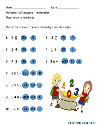 Understanding Place Value to Hundreds