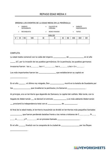 Repaso edad media II