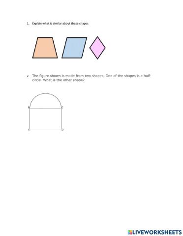 2 D shapes reasoning