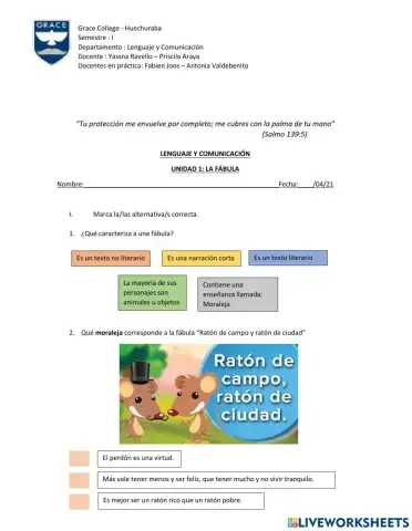 Ratón de campo, ratón de ciudad