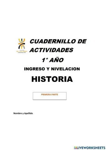 Cuadernillo de historia