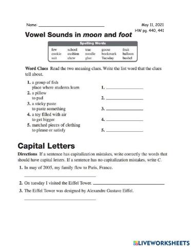 English 3rd HW 05-11