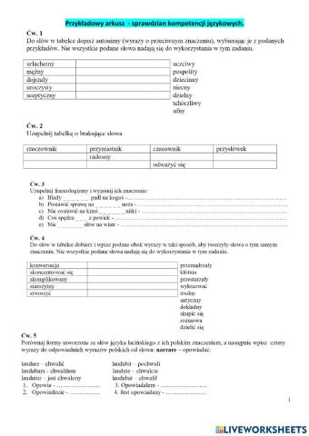 Sprawdzian kompetencji językowych