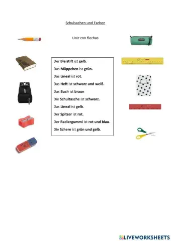 Farben und Schulfächer