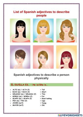 Adjetivos para describir personas