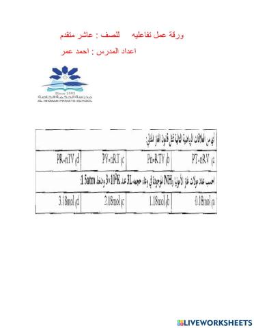 الغاز المثالي