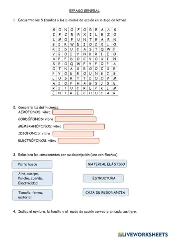 Instrumentos - Repaso general