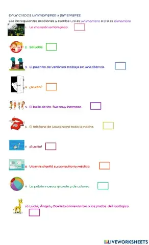 Enunciados unimembres y bimembres