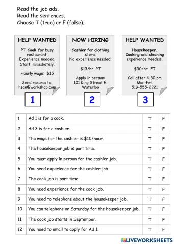 Reading Job Ads