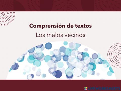 Comprensión de texto