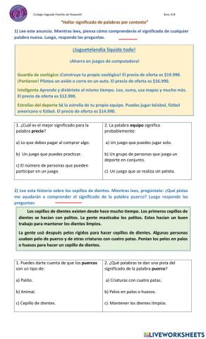 Hallar significado por contexto