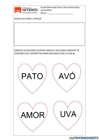 Palavras que começam com a letra A