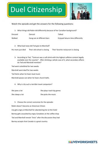 How I Met Your Mother - Duel Citizenship