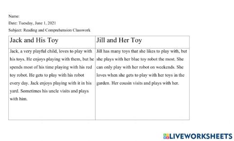 Compare and Contrast