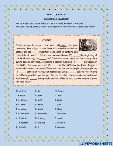 GRAMMAR KNOWLEDGE PART 4 PRACTICE