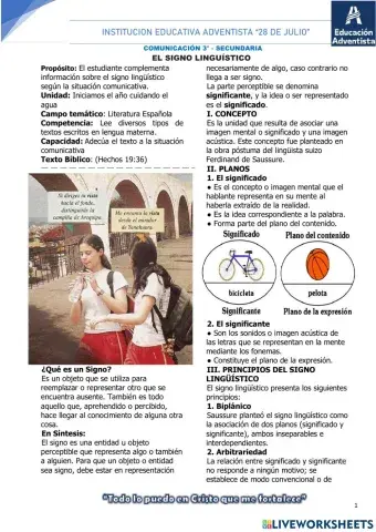 El signo linguístico