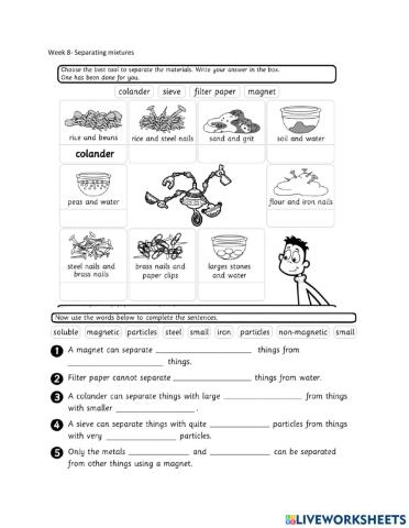 Year 5 Tr 3 Week 8- Separating mixtures