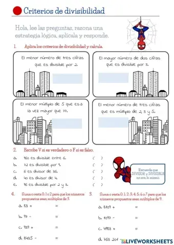 Criterios de divisibilidad