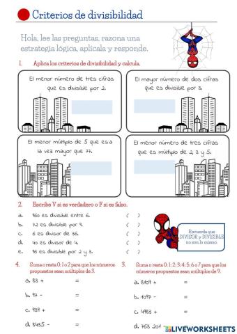 Criterios de divisibilidad