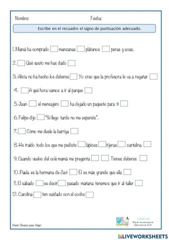 Signos de puntuación 