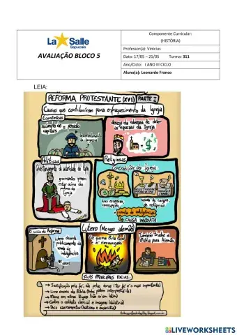 Avaliação História B5