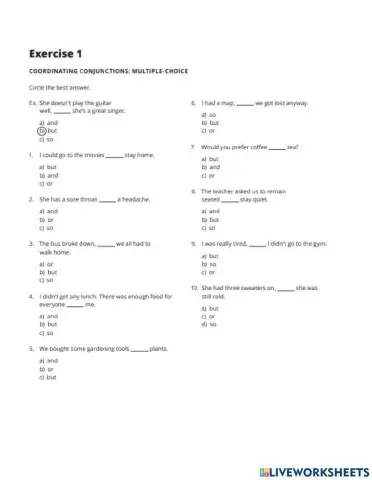 Coordinating Conjunctions