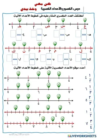 الكسور والأعداد الكسرية