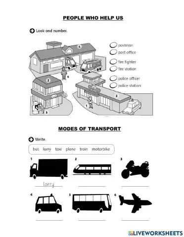 ENGLISH CLASS - Primero - Actividad 7