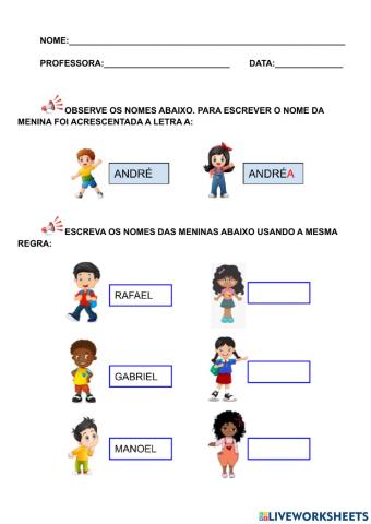 Masculino e feminino