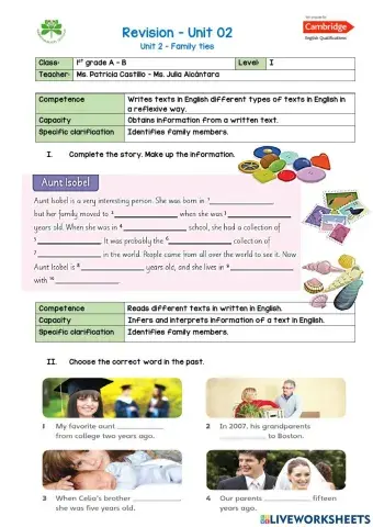 5th grade - Family Ties Revision