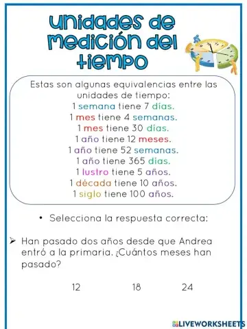 Unidades de medición del tiempo