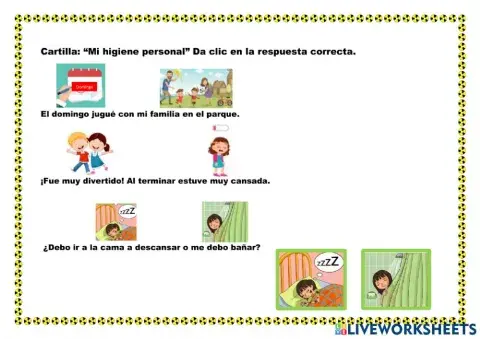 Cartilla de higiene personal