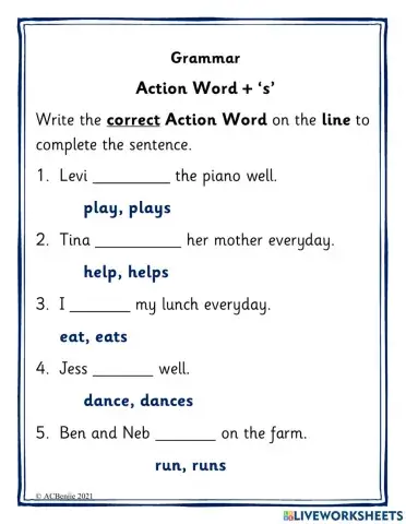 Subject Verb Agreement