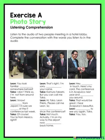 Exercise A Listening Comprehension