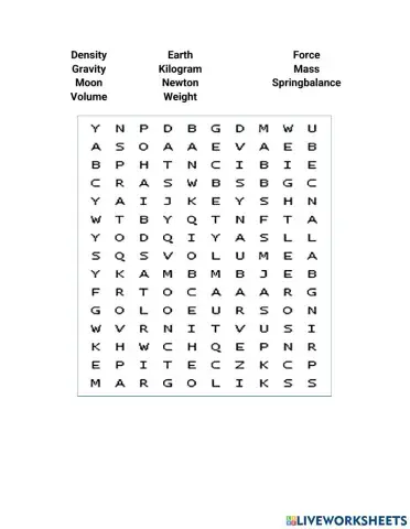 Puzzle on mass weight density
