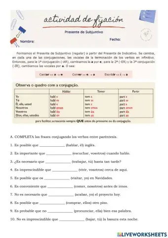 Presente de Subjuntivo