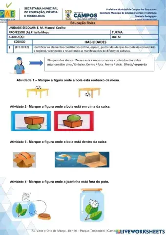 Lateralidade e noção espacial
