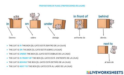 Prepositions of place