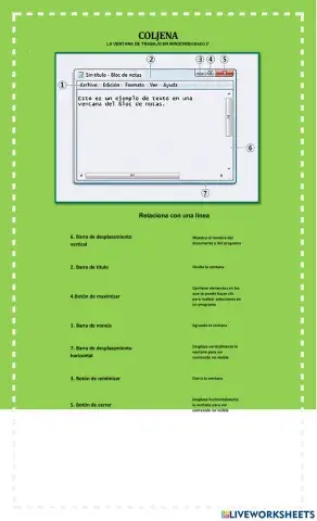 La ventana de trabajos de windows